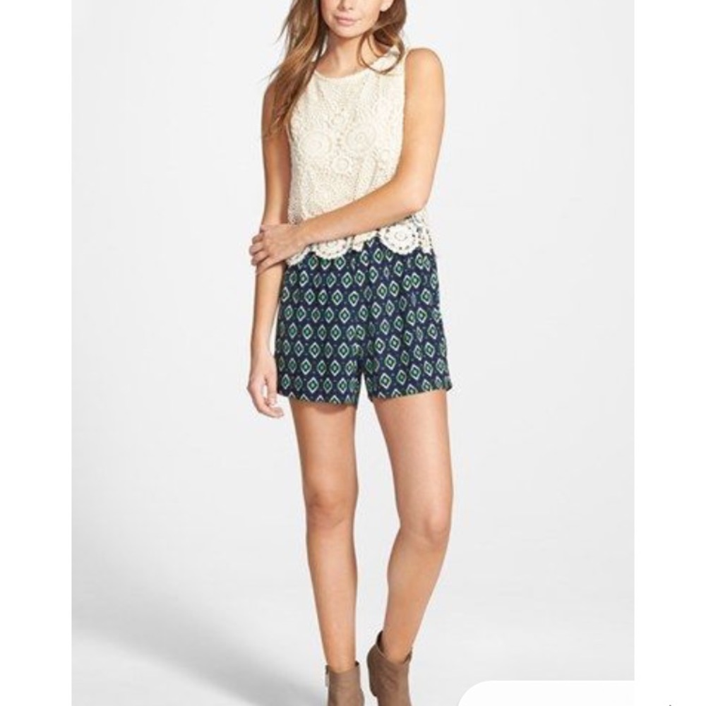 ✨ NEW ✨ White & Patterned Crochet Romper